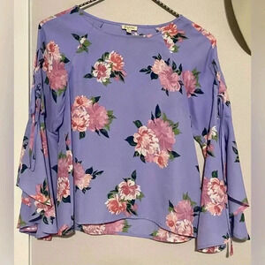 Beautiful Purple Floral Blouse